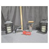 2 Solar Lanterns,  2 Staplers and a Hole Digger