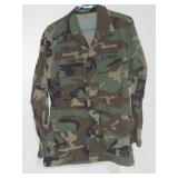 U. S. Navy Coat, Woodland Camouflage, Size Med,
