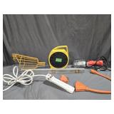 Multi Plug Reel, Power Strip, Work Light, Level