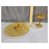 Indiana Amber Glass Server, Indiana Amber