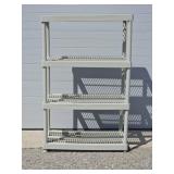Beige 4 Tier Pastic Shelving Unit