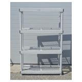 Keter white/gray 4 Tier Plastic Shelving Unit