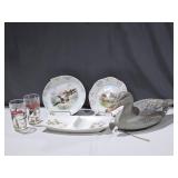 Pheasant Ashtray,Glasses