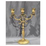 Brass 3 Light Candelabra, 12 1/2" ht.