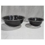 Pyrex Black Mixing Bowls, # 325, 322