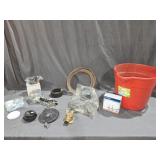 Castors, Pails, Gas Cap, Light Bulb and More