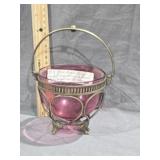 Sugar Cube Basket, Cranberry