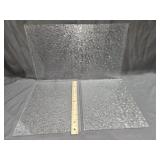 4 Pieces of Glass with Raised Design
