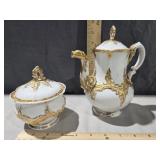 Meissen coffee pot & sugar dish
