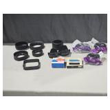 Lens Hoods: 58mm, 62mm some rubber, some plastic