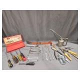 Oil Can, Pry Bar, Wrenches, Nuts/Bolts,