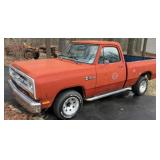 1987 Dodge Ram 1500 Short Box Runs/Drives