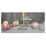 VINTAGE SOLID CAST ALUMINUM SANTA CLAUS SCULPTURE