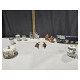 Milkglass vanity cantainers, Salt & Pepper