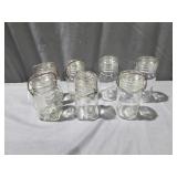 (7) Half Pint Bail Jars