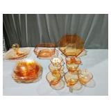Fostoria Pink Art Deco Bowl, Depression Glass