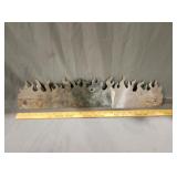 Hanging metal flame sign