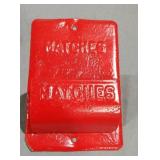 Red vintage match safe