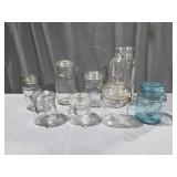 Ball Jars with Wire Bails, Queen Wide Mouth,