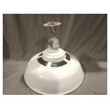 White porcelain 18 in hanging industrial light