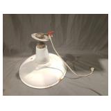 Vintage white porcelain 14-in wide metal