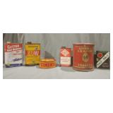 Vintage pipe tobacco tens and cleaning tins