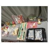Vintage Christmas ornaments and lights