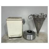 Waste basket, cake plate, & outdoor wall hanger