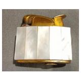 Mother of Pearl Inlay Brass Lighter