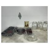 Pyrex dish & John Deere pans