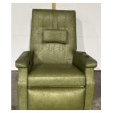 Mid Century Modern Niagara Power Green Recliner