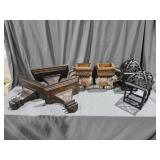 Elephant Planter Bookends,  Metal Lanterns,  (3)