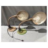 Pair of Cast Iron Gooseneck Desk Lamps