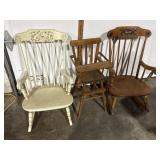 Wooden Rocking Chairs & Doll High Chair