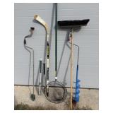 Landing Net, Ice Auger, Baseball Bats, Broom,
