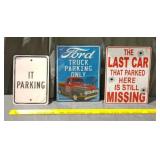 Ford truck parking and other parking signs lot of