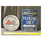 Chevrolet Corvette and parking sign lot