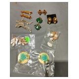 Vintage clip on earrings