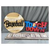 Baseball& Football wall art