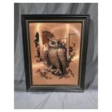 John Louw 3D Raised Owl on Copper