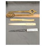 Vintage brass letter openers vintage advertising