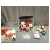 Vintage Christmas tree topper and ornaments