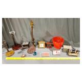 Cast iron base lamp traveling alarm clocks mixed