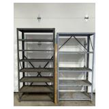 1 8 tier metal shelf & 5 tier metal shelf