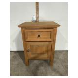 Wooden side table w drawer & cubby