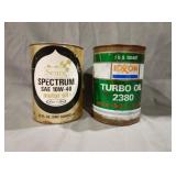 ExxonTurbo 2380 & Sears Spectrum SAE 10w40 Oil Can