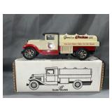 Tanker Truck Bank die cast locking coin bank