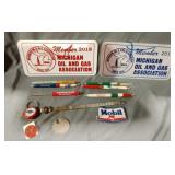 Gas and oil lot Exxon standard mobile ect pens