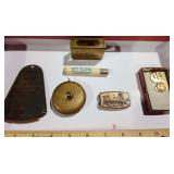 Brass KW Ignition Tag, Match Safe, 2 Money Clips
