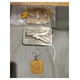 NRA, B17 Airplane Belt Buckles & Snap-on Key chain